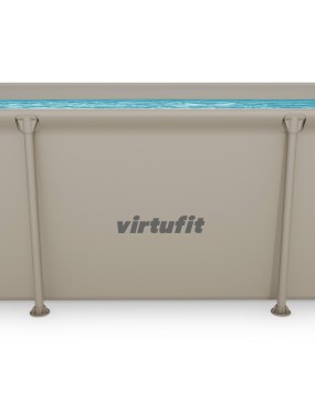 VIRTUFIT PROSTOKĄTNY BASEN 260 x 180 CM Z POMPĄ FILTRUJĄCĄ BEŻOWY