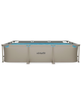VIRTUFIT PROSTOKĄTNY BASEN 300 x 210 CM Z POMPĄ FILTRUJĄCĄ BEŻOWY