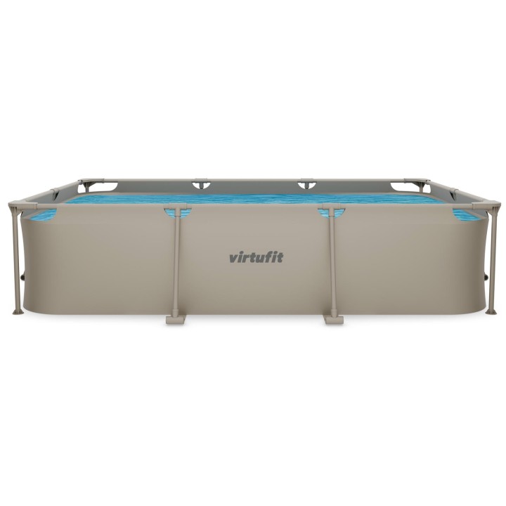 VIRTUFIT PROSTOKĄTNY BASEN 300 x 210 CM Z POMPĄ FILTRUJĄCĄ BEŻOWY