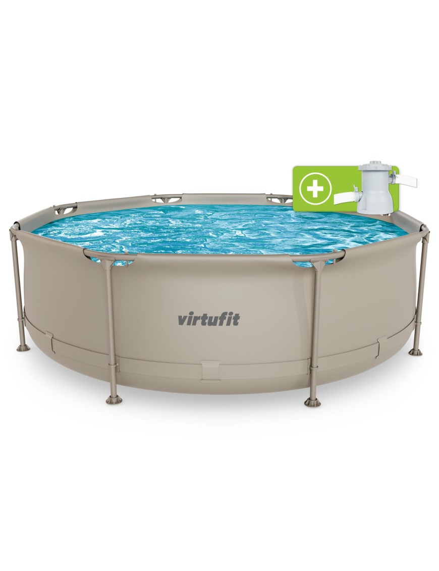 VIRTUFIT OKRĄGŁY BASEN 244 CM Z POMPĄ FILTRUJĄCĄ BEŻOWY VIRTUFIT OKRĄGŁY BASEN 244 CM Z POMPĄ FILTRUJĄCĄ BEŻOWY
