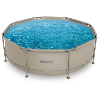 VIRTUFIT OKRĄGŁY BASEN 244 CM Z POMPĄ FILTRUJĄCĄ BEŻOWY