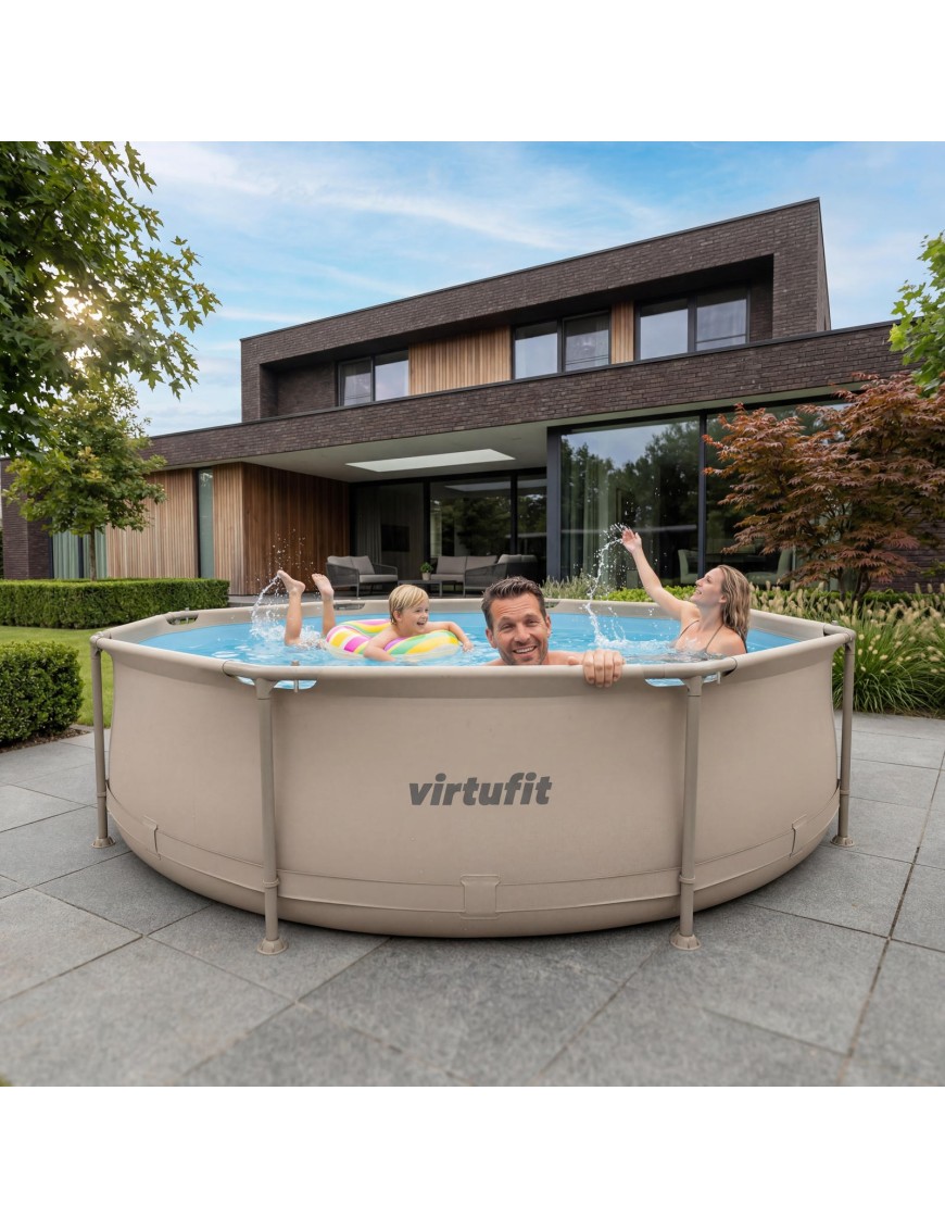 VIRTUFIT OKRĄGŁY BASEN 244 CM Z POMPĄ FILTRUJĄCĄ BEŻOWY VIRTUFIT OKRĄGŁY BASEN 244 CM Z POMPĄ FILTRUJĄCĄ BEŻOWY