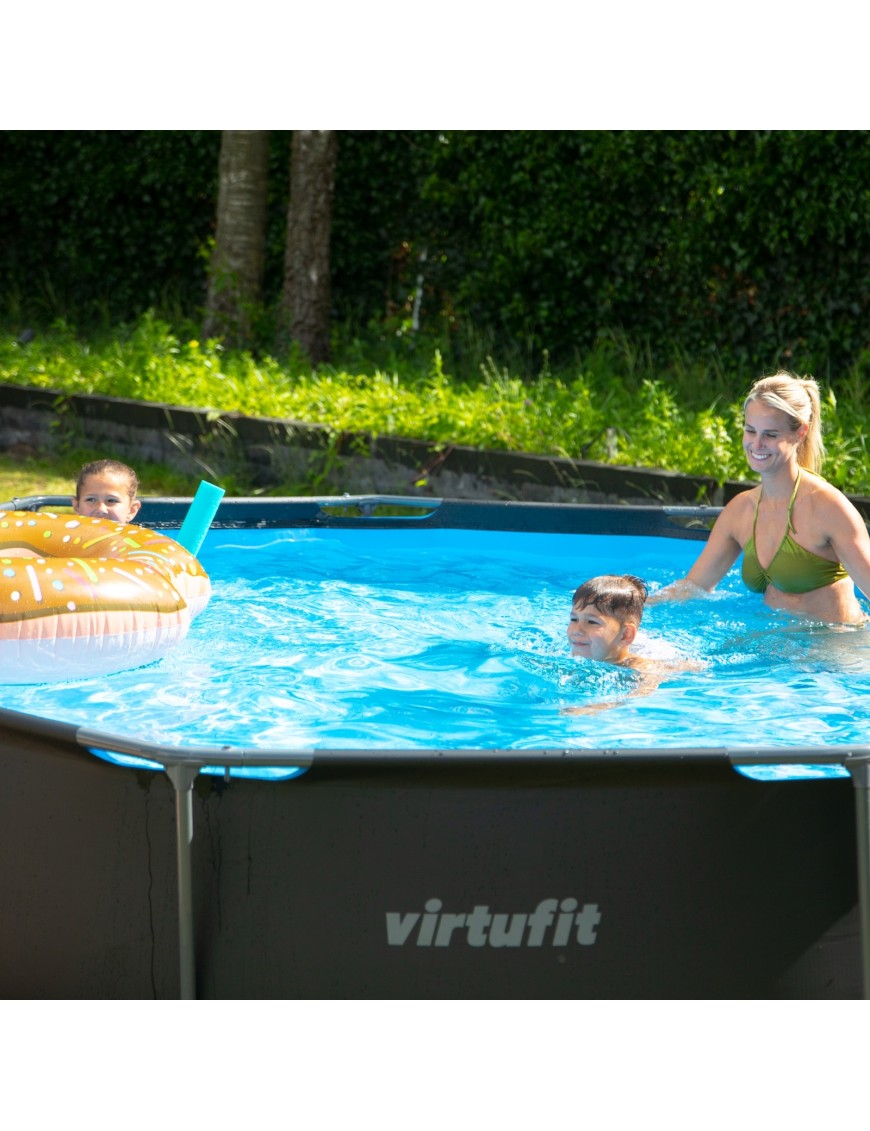 VIRTUFIT OKRĄGŁY BASEN 305 CM Z POMPĄ FILTRUJĄCĄ ANTRACYTOWY VIRTUFIT OKRĄGŁY BASEN 305 CM Z POMPĄ FILTRUJĄCĄ ANTRACYTOWY