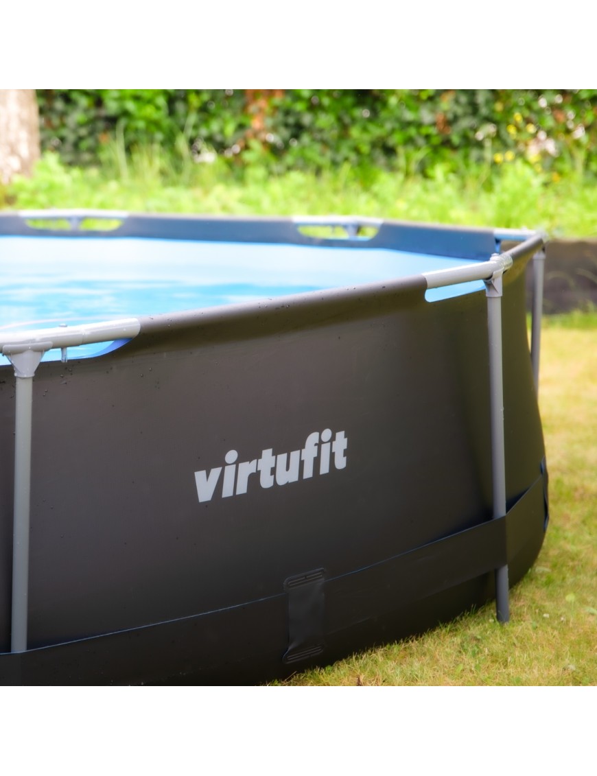 VIRTUFIT OKRĄGŁY BASEN 305 CM Z POMPĄ FILTRUJĄCĄ ANTRACYTOWY VIRTUFIT OKRĄGŁY BASEN 305 CM Z POMPĄ FILTRUJĄCĄ ANTRACYTOWY