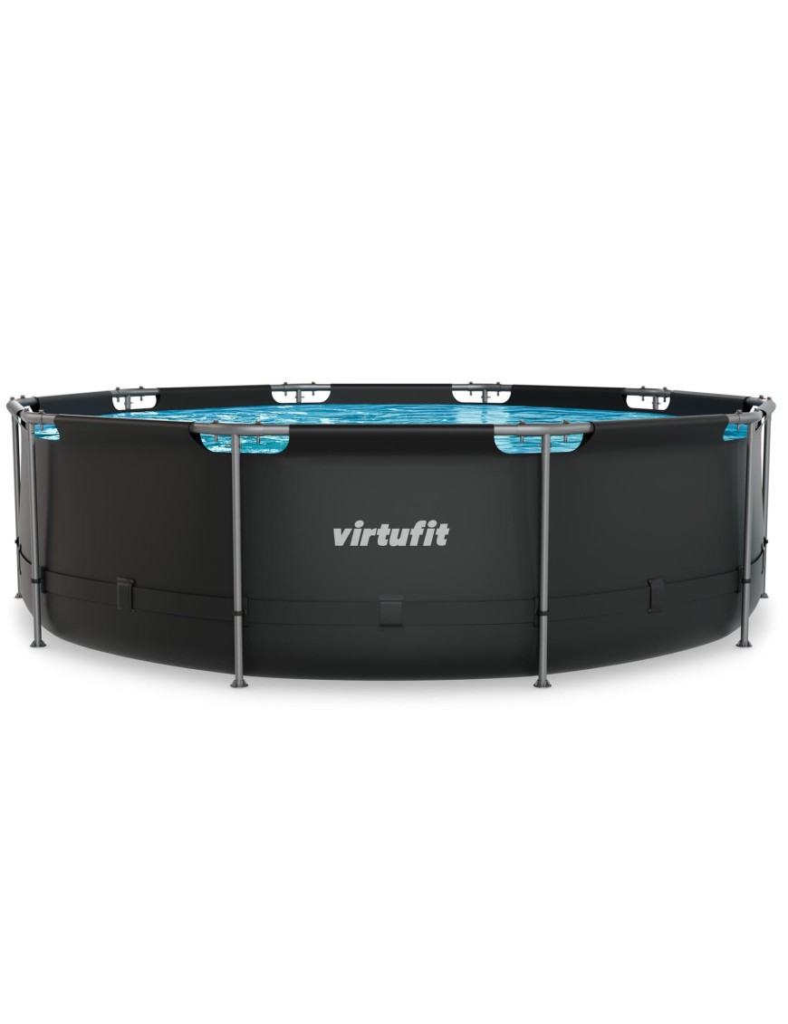 VIRTUFIT OKRĄGŁY BASEN 366 CM Z POMPĄ FILTRUJĄCĄ ANTRACYTOWY VIRTUFIT OKRĄGŁY BASEN 366 CM Z POMPĄ FILTRUJĄCĄ ANTRACYTOWY