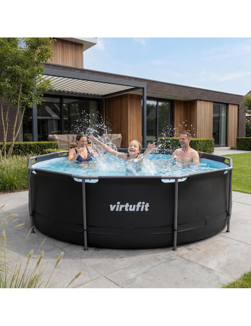 VIRTUFIT OKRĄGŁY BASEN 366 CM Z POMPĄ FILTRUJĄCĄ ANTRACYTOWY VIRTUFIT OKRĄGŁY BASEN 366 CM Z POMPĄ FILTRUJĄCĄ ANTRACYTOWY