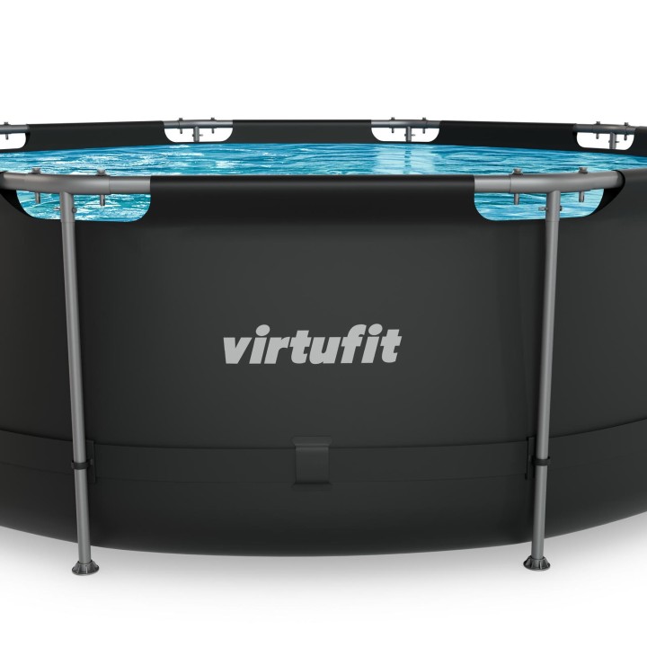 VIRTUFIT OKRĄGŁY BASEN 366 CM Z POMPĄ FILTRUJĄCĄ ANTRACYTOWY