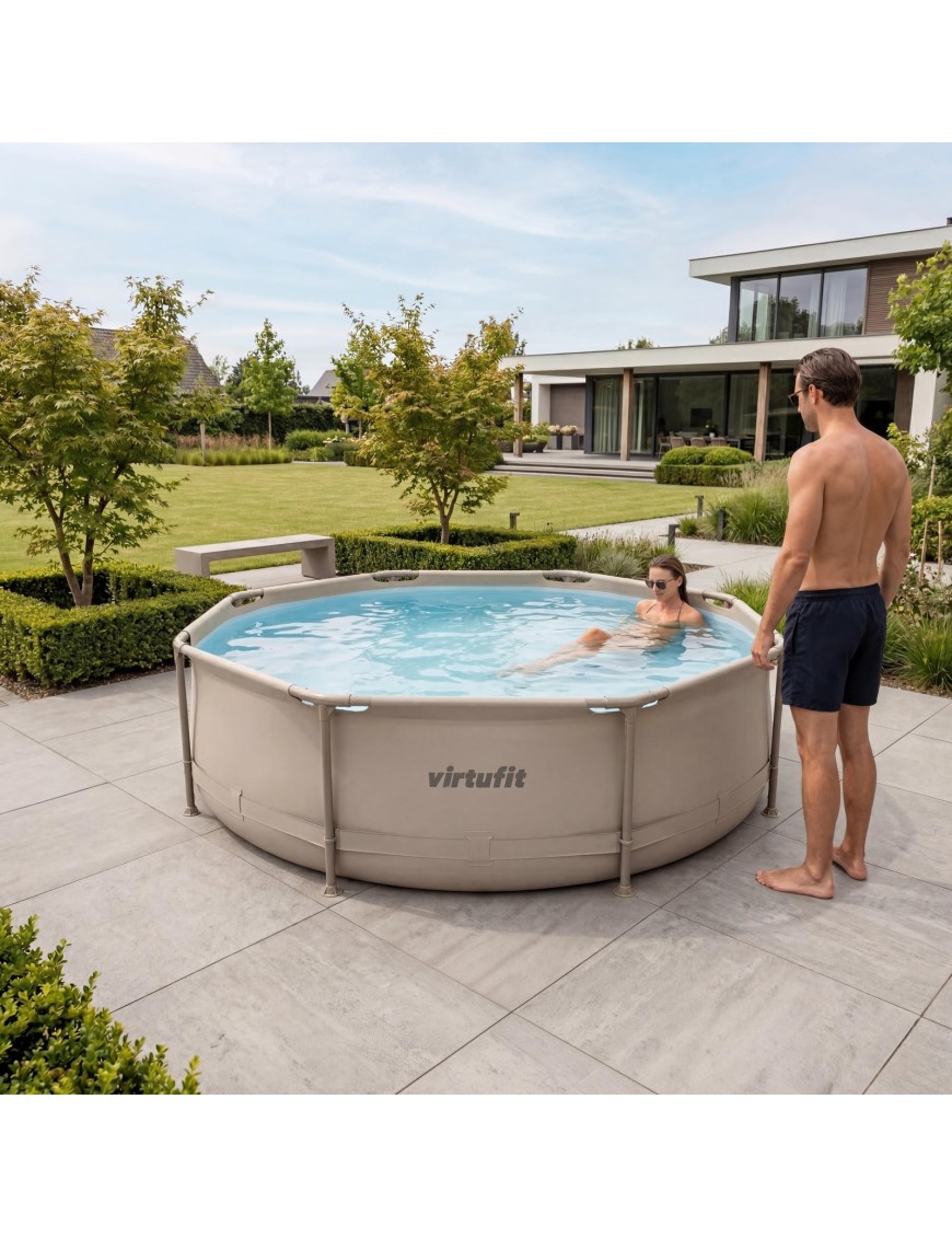 VIRTUFIT OKRĄGŁY BASEN 305 CM Z POMPĄ FILTRUJĄCĄ BEŻOWY VIRTUFIT OKRĄGŁY BASEN 305 CM Z POMPĄ FILTRUJĄCĄ BEŻOWY