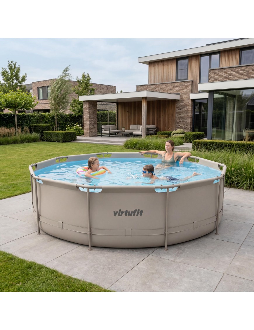 VIRTUFIT OKRĄGŁY BASEN 366 CM Z POMPĄ FILTRUJĄCĄ BEŻOWY VIRTUFIT OKRĄGŁY BASEN 366 CM Z POMPĄ FILTRUJĄCĄ BEŻOWY
