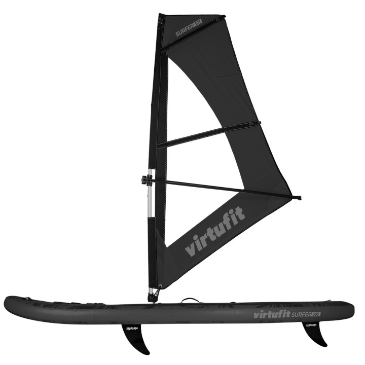VIRTUFIT DESKA SUP SURFER 305 Z ŻAGLEM I AKCESORIAMI CZARNY