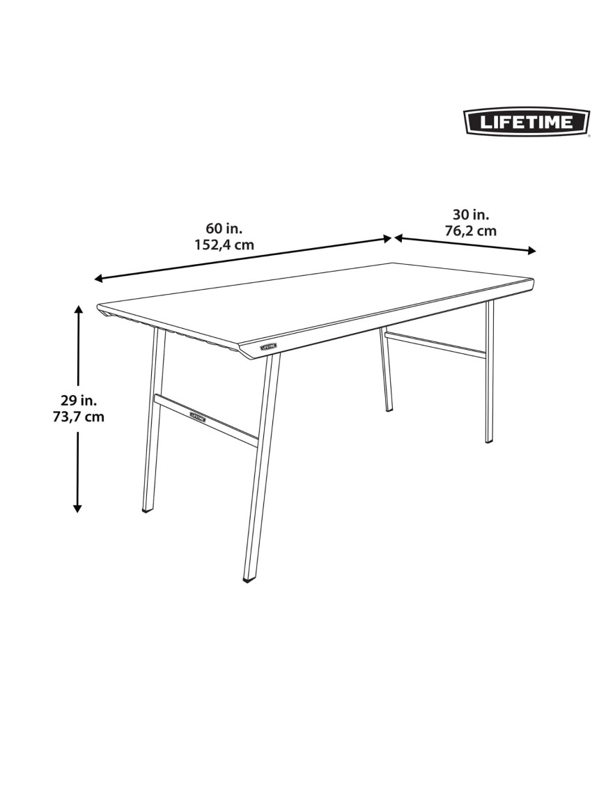 LIFETIME BIURKO SKŁADANE 152CM 80957 LIFETIME BIURKO SKŁADANE 152CM 80957