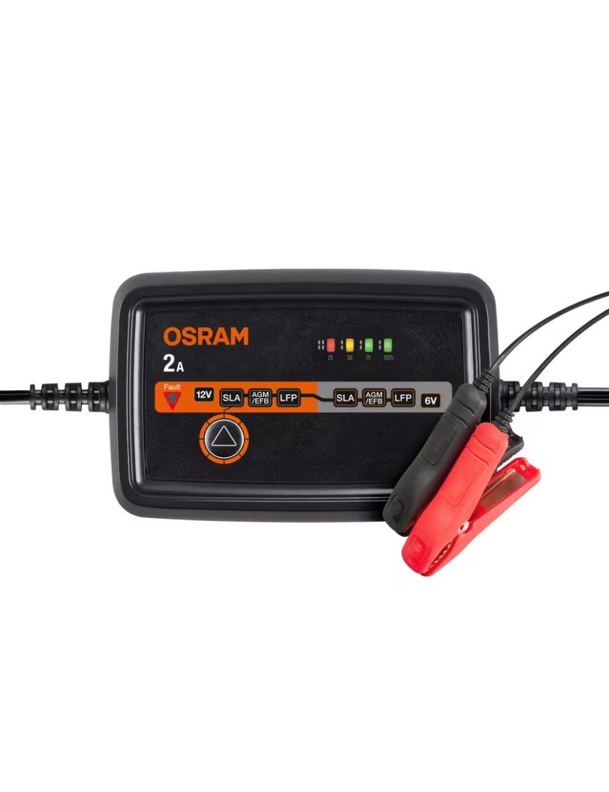 OSRAM BATTERYcharge 1002 – inteligentny prostownik 6/12 V, 2 A, IP65