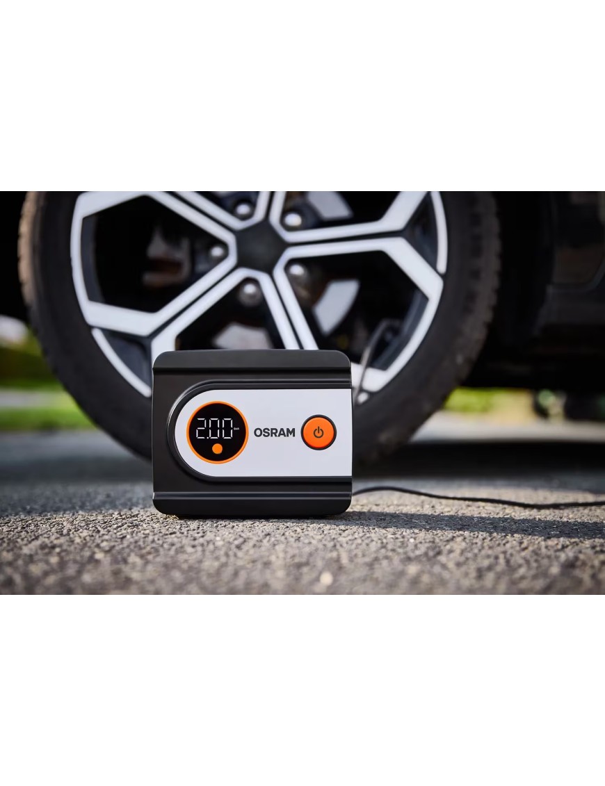 OSRAM TYREinflate 612 ESSENTIAL OTI612ESN – cyfrowy kompresor do opon 12 V, 6,9 bar