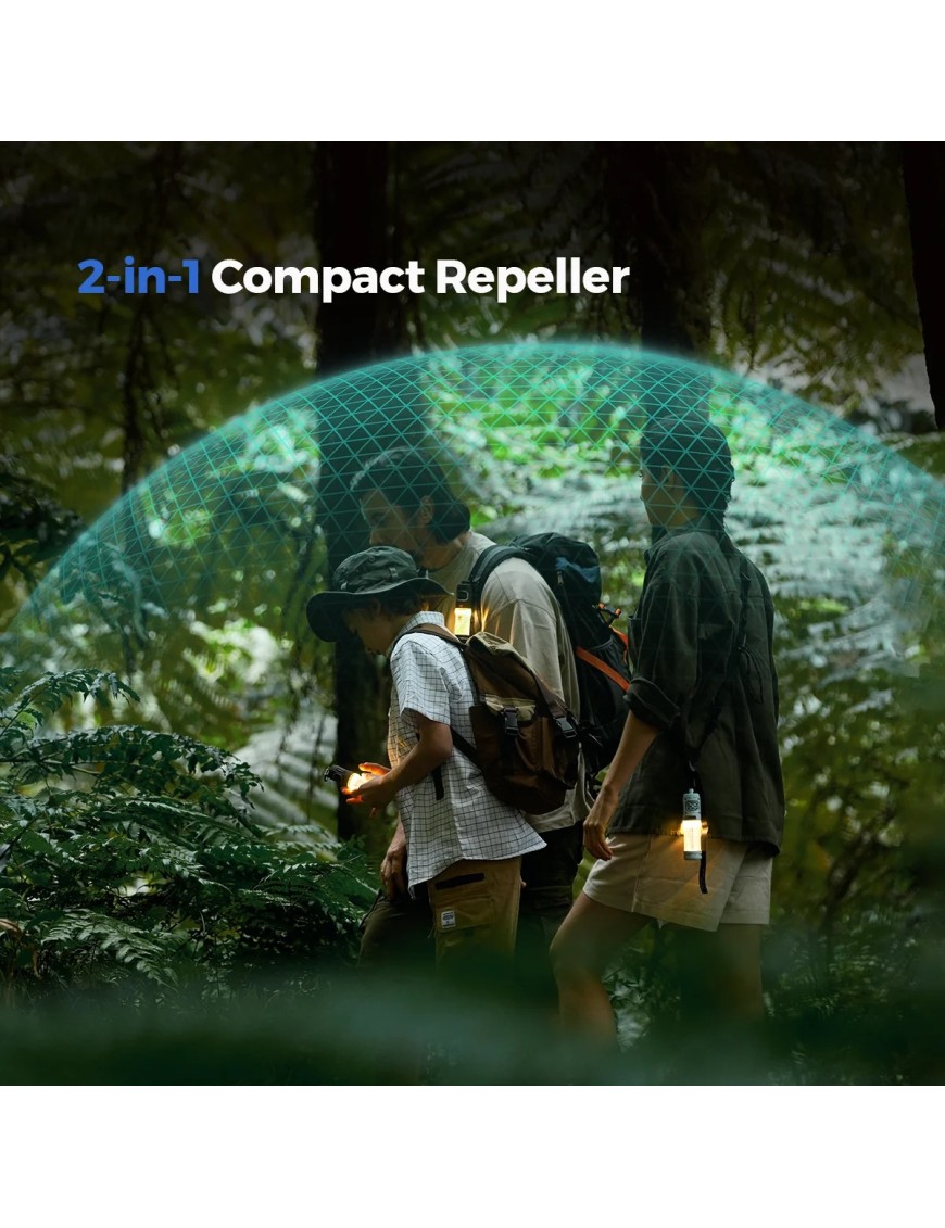 FLEXTAIL TINY REPELLER S – odstraszacz komarów 2w1 z lampą LED 400 lm, zielony