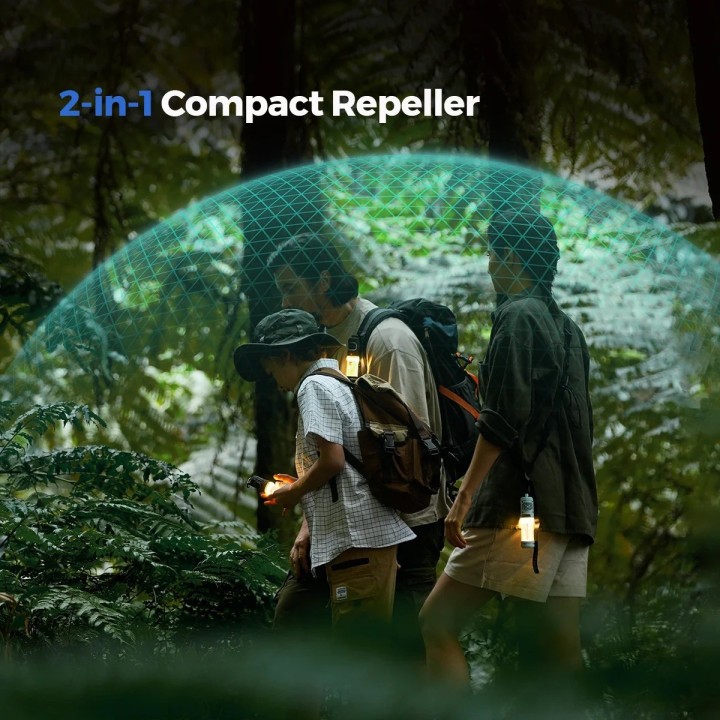 FLEXTAIL TINY REPELLER S – odstraszacz komarów 2w1 z lampą LED 400 lm, zielony - ujęcie 3