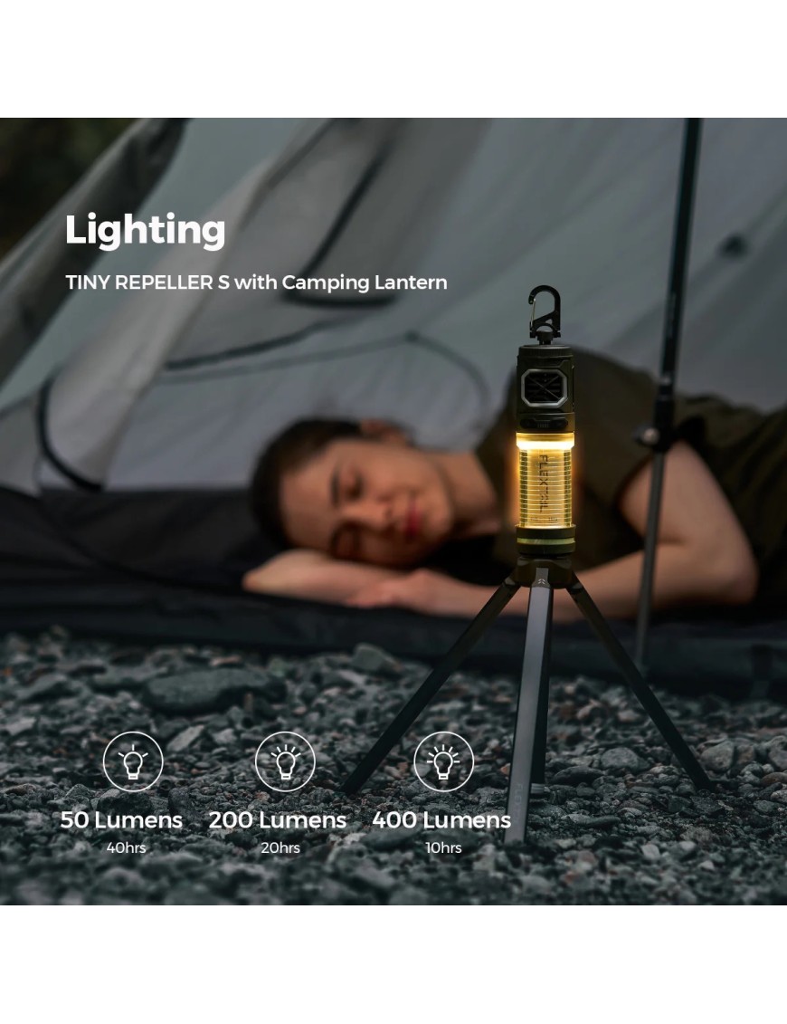 FLEXTAIL TINY REPELLER S – odstraszacz komarów 2w1 z lampą LED 400 lm, zielony
