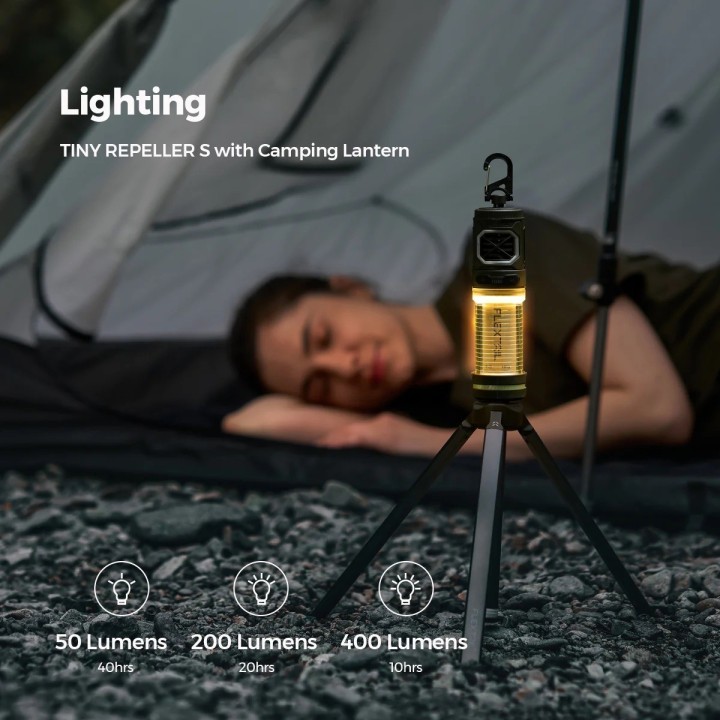 FLEXTAIL TINY REPELLER S – odstraszacz komarów 2w1 z lampą LED 400 lm, zielony - ujęcie 7