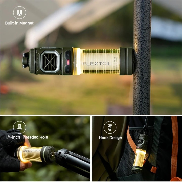 FLEXTAIL TINY REPELLER S – odstraszacz komarów 2w1 z lampą LED 400 lm, zielony - ujęcie 11