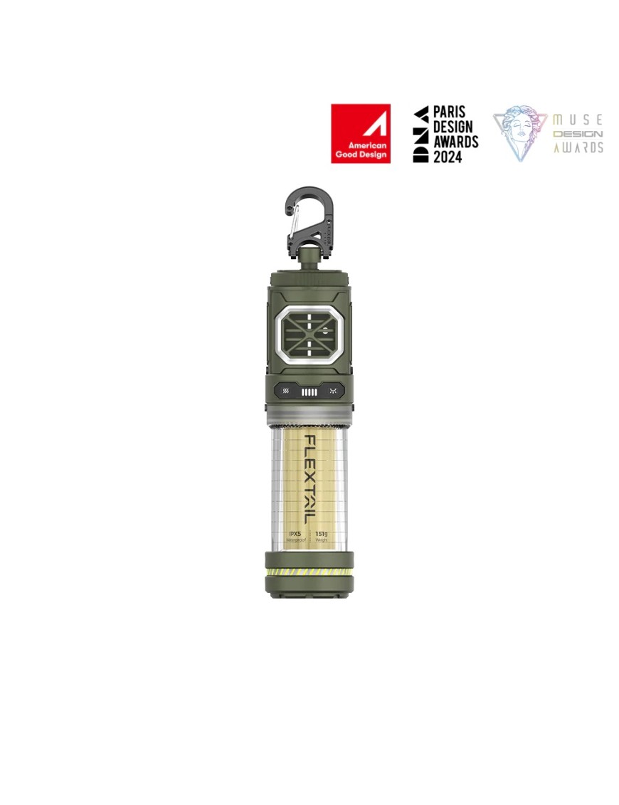 FLEXTAIL TINY REPELLER S – odstraszacz komarów 2w1 z lampą LED 400 lm, zielony