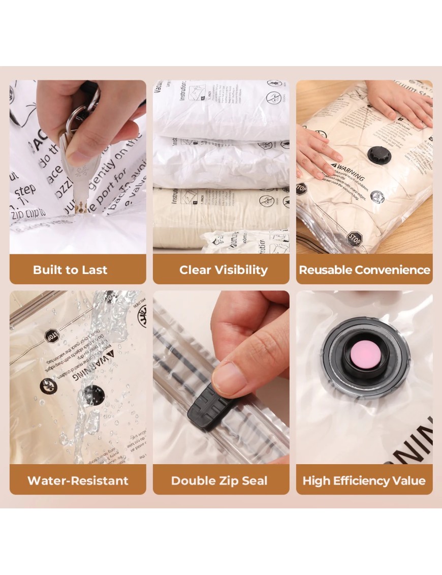 FLEXTAIL Vacuum Storage Bags M – worki próżniowe 50 × 70 cm, 4 szt.
