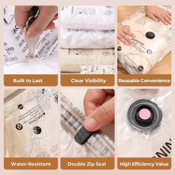 FLEXTAIL Vacuum Storage Bags M – worki próżniowe 50 × 70 cm, 4 szt. - ujęcie 3