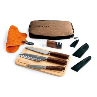 GSI Outdoors RAKAU Knife Set – zestaw 3 noży turystycznych z deską i etui