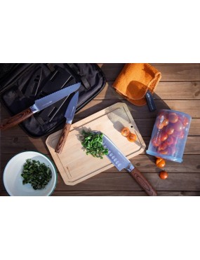GSI Outdoors RAKAU Knife Set – zestaw 3 noży turystycznych z deską i etui