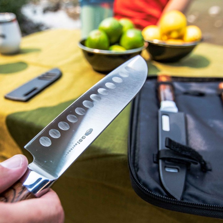 GSI Outdoors RAKAU Knife Set – zestaw 3 noży turystycznych z deską i etui - ujęcie 7