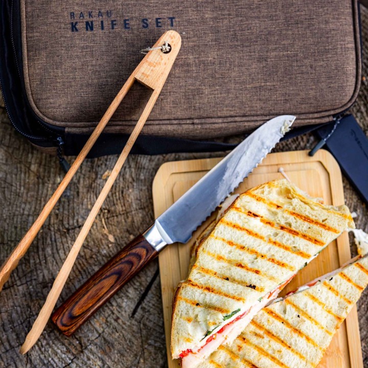 GSI Outdoors RAKAU Knife Set – zestaw 3 noży turystycznych z deską i etui - ujęcie 8