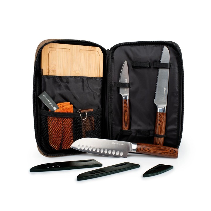 GSI Outdoors RAKAU Knife Set – zestaw 3 noży turystycznych z deską i etui - ujęcie 2
