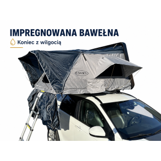 Namiot dachowy Escape VARIO 210 cm Szary – czarna pokrywa - ujęcie 2