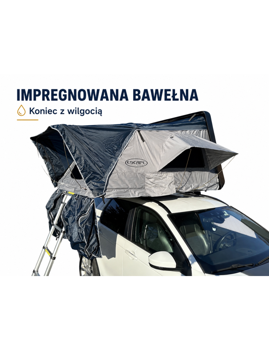 Escape VARIO 210 – namiot dachowy 4–5 osób, piaskowy, biała pokrywa