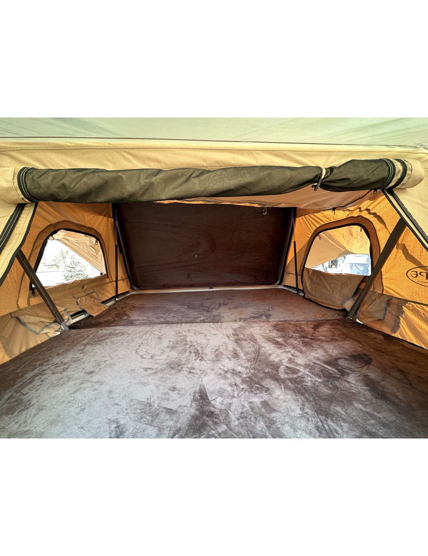 Escape VARIO 210 – namiot dachowy 4–5 osób, piaskowy, biała pokrywa