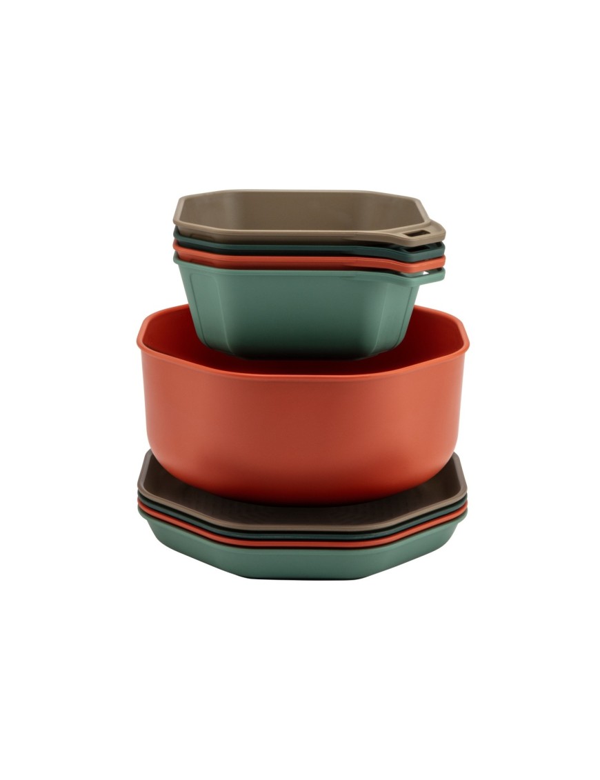 Gerber ComplEAT Tableware Set – zestaw naczyń turystycznych 9 el. dla 4 osób