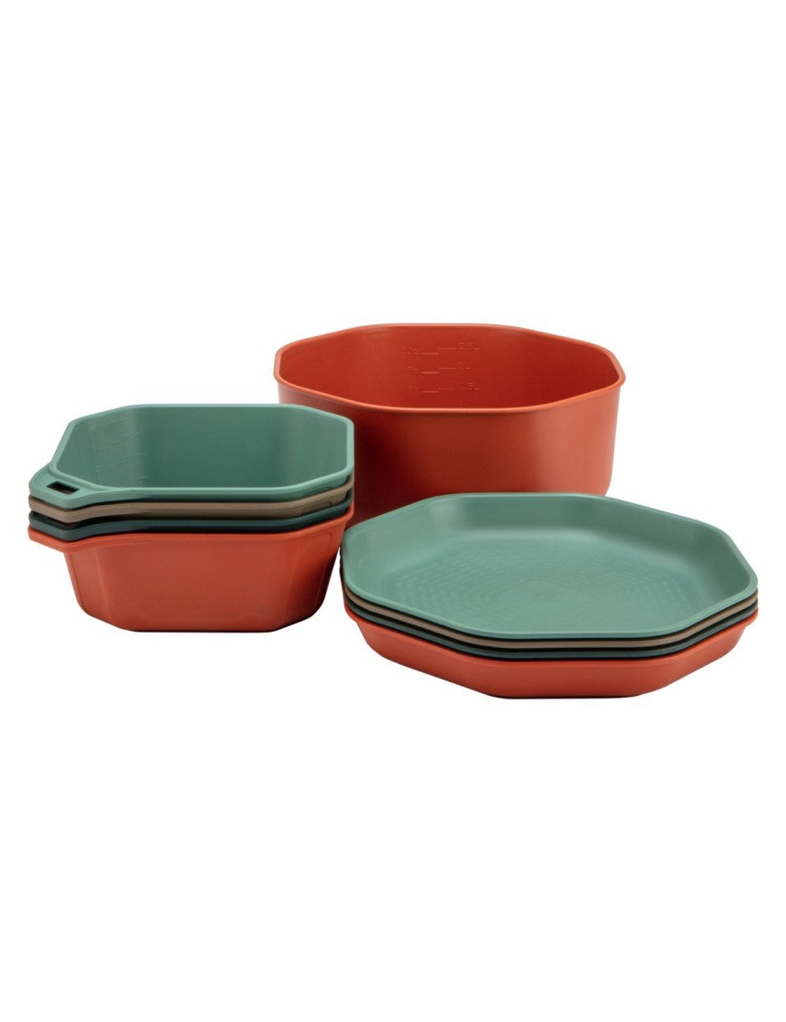 Gerber ComplEAT Tableware Set – zestaw naczyń turystycznych 9 el. dla 4 osób