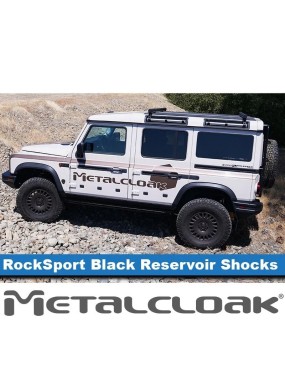 MetalCloak RockSport BLACK – tylne amortyzatory Ineos Grenadier, korpus 2,5″, 8-stopniowa regulacja