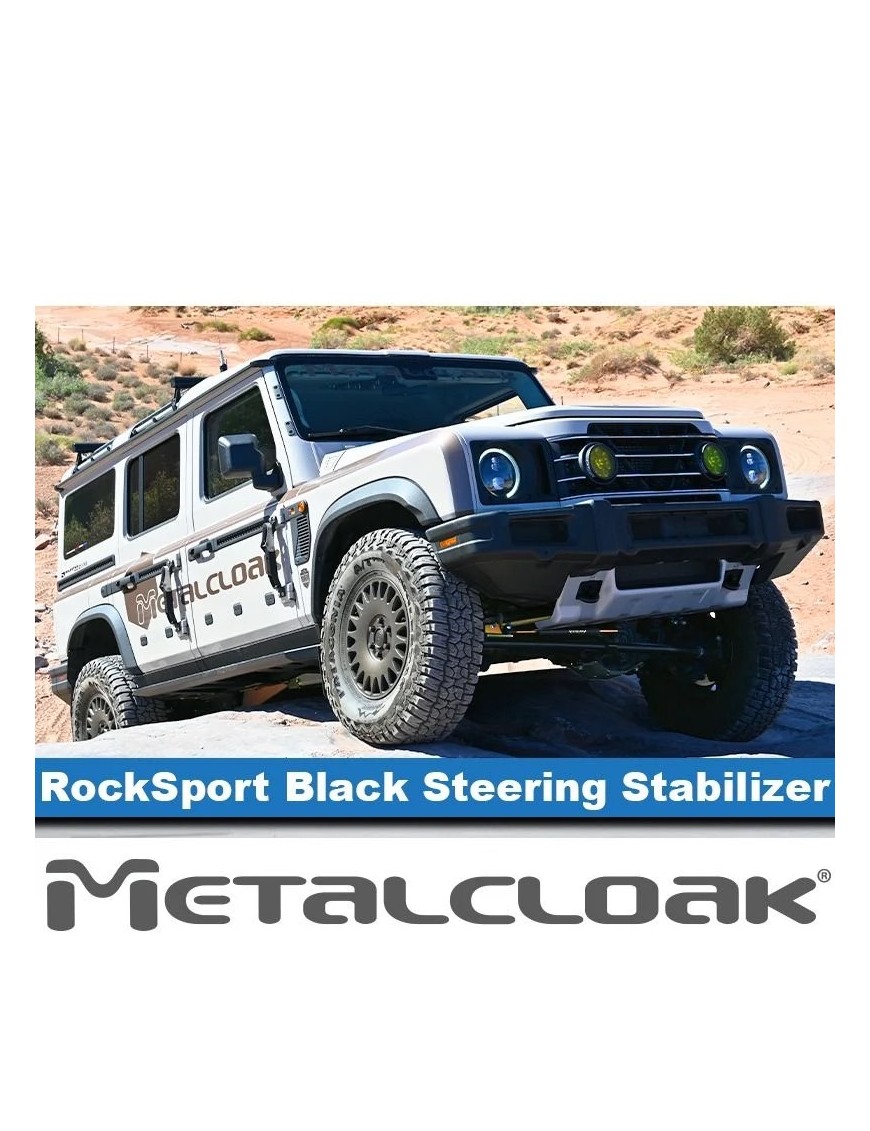 MetalCloak RockSport BLACK XD 2552 – regulowany amortyzator skrętu do INEOS Grenadier 2023+