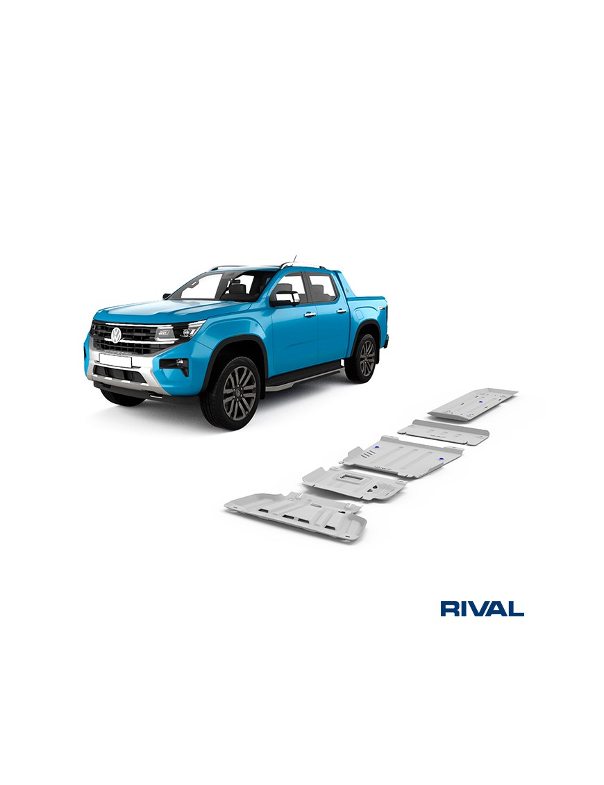RIVAL 23333.1888.2.6 – komplet osłon podwozia 6 mm Ford Ranger 2022– / VW Amarok 2023–