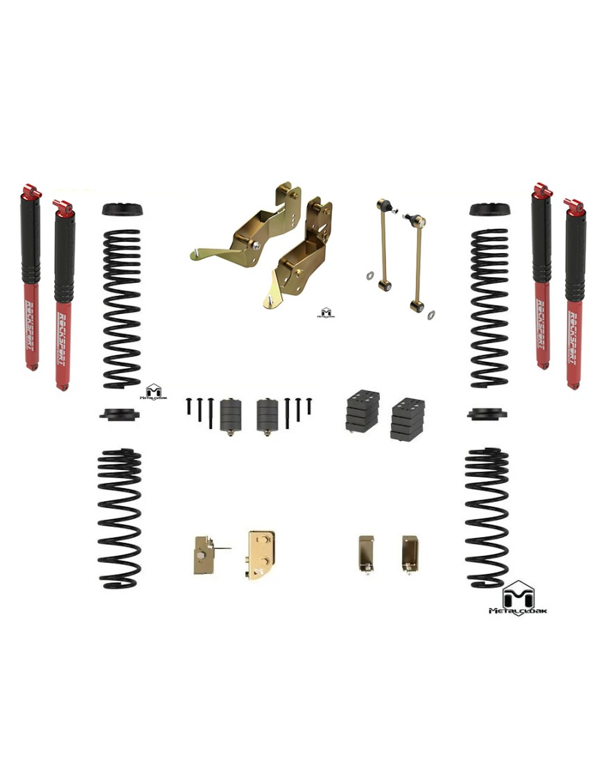 Zestaw Liftu 2,5 Jeep Wrangler JL Rubicon 4D Metalcloak Rocksport RED