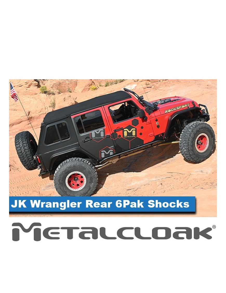 MetalCloak 6Pak BLACK – tylne amortyzatory 5,5″ lift, Wrangler JK