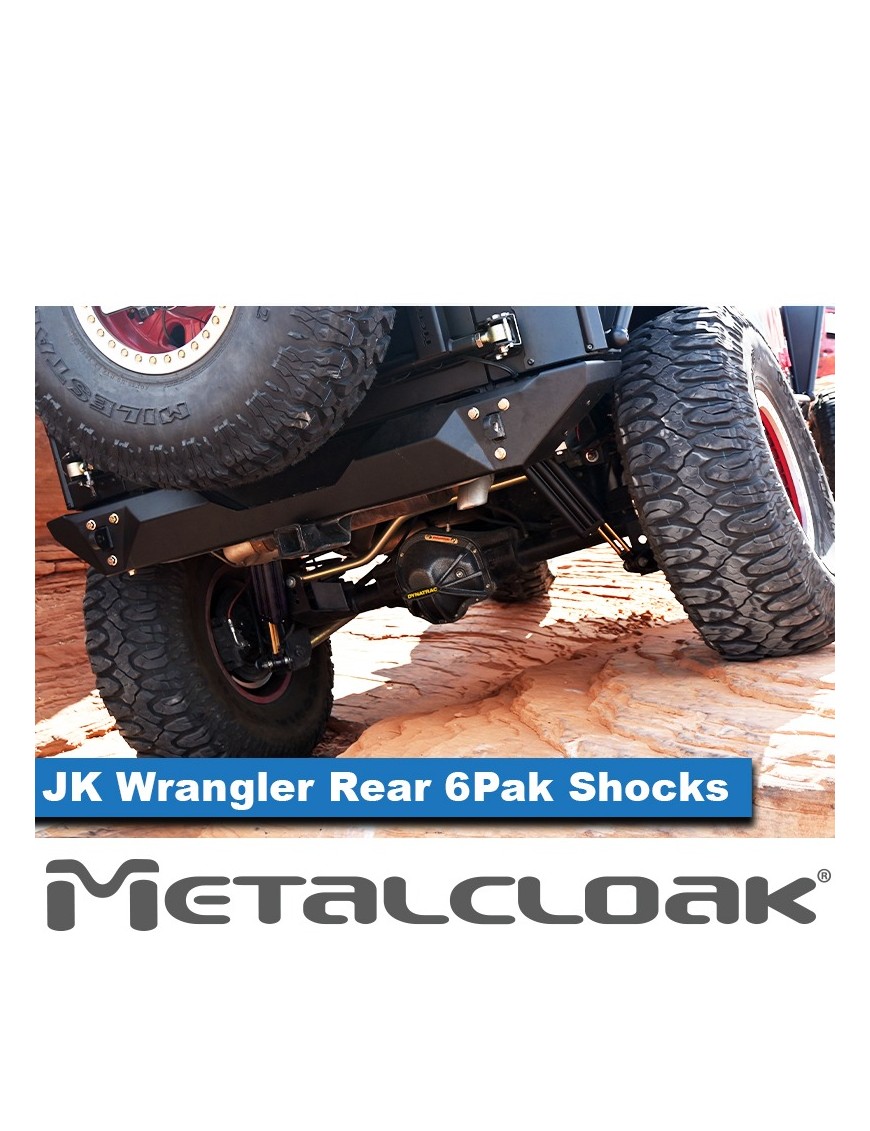 MetalCloak 6Pak BLACK – tylne amortyzatory 5,5″ lift, Wrangler JK