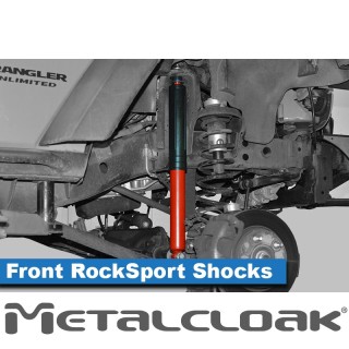 MetalCloak RockSport RED Long(er) – przednie amortyzatory, Wrangler JK - ujęcie 2
