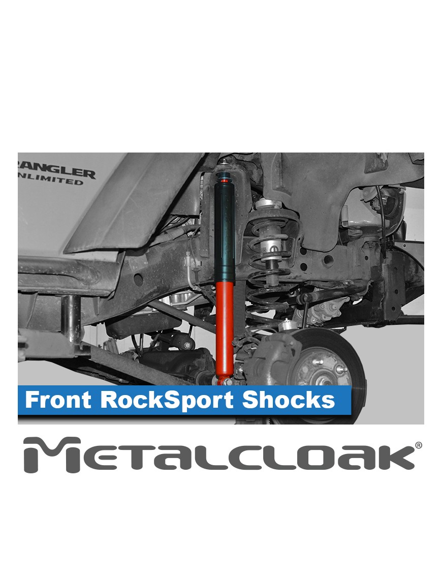 MetalCloak RockSport RED Long(er) – przednie amortyzatory, Wrangler JK