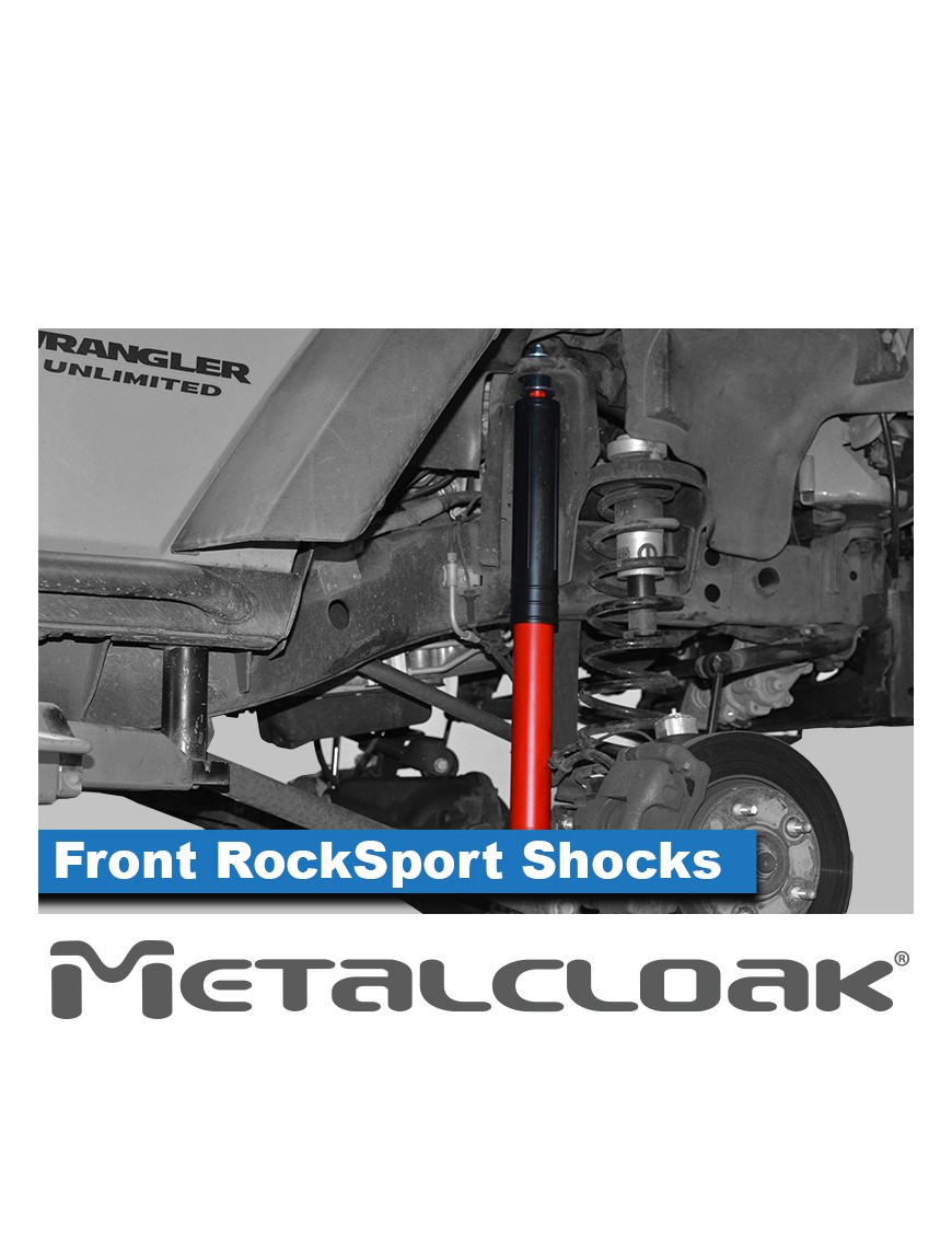 MetalCloak RockSport RED Long(er) – przednie amortyzatory, Wrangler JK
