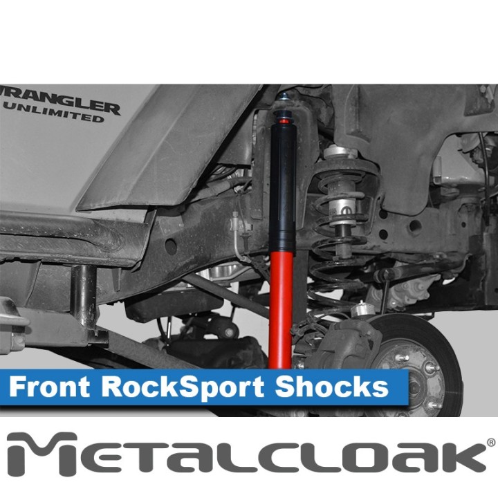 MetalCloak RockSport RED Long(er) – przednie amortyzatory, Wrangler JK - ujęcie 4