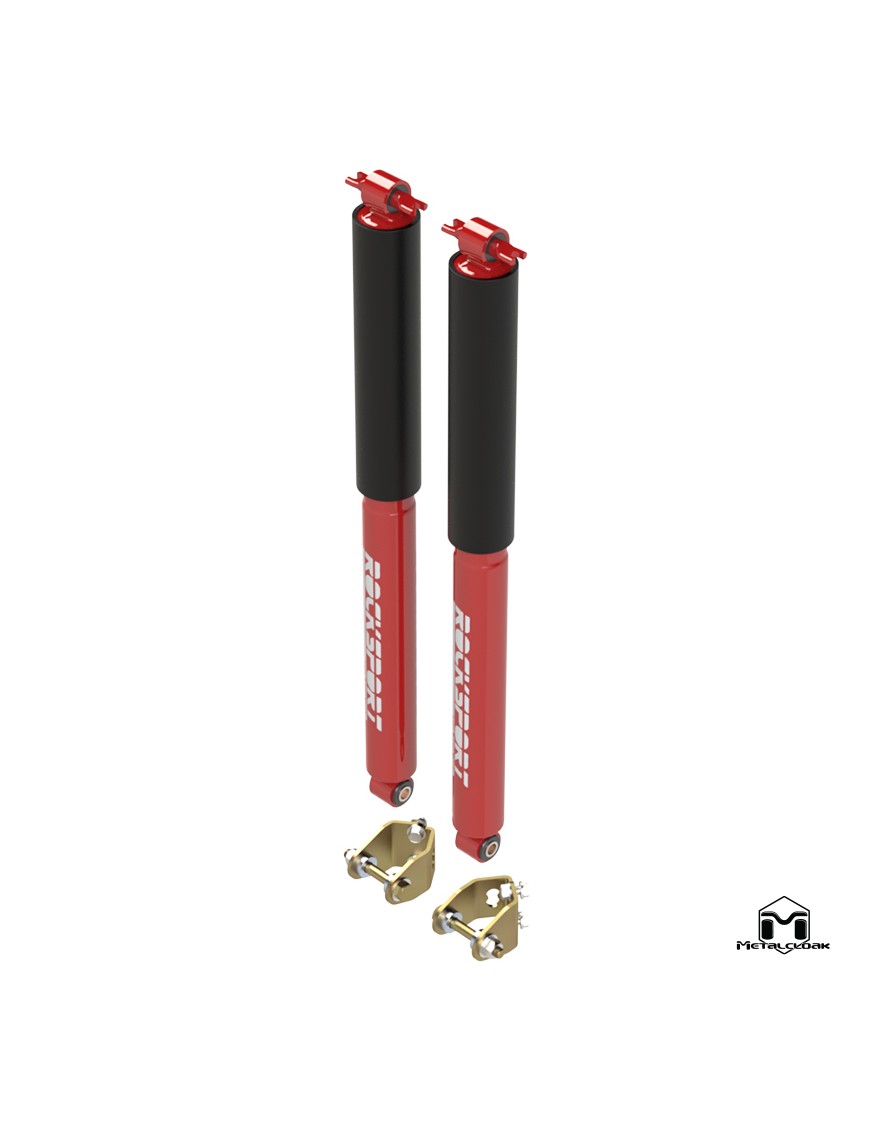 MetalCloak RockSport RED Long(er) – tylne amortyzatory z relokacją, JK