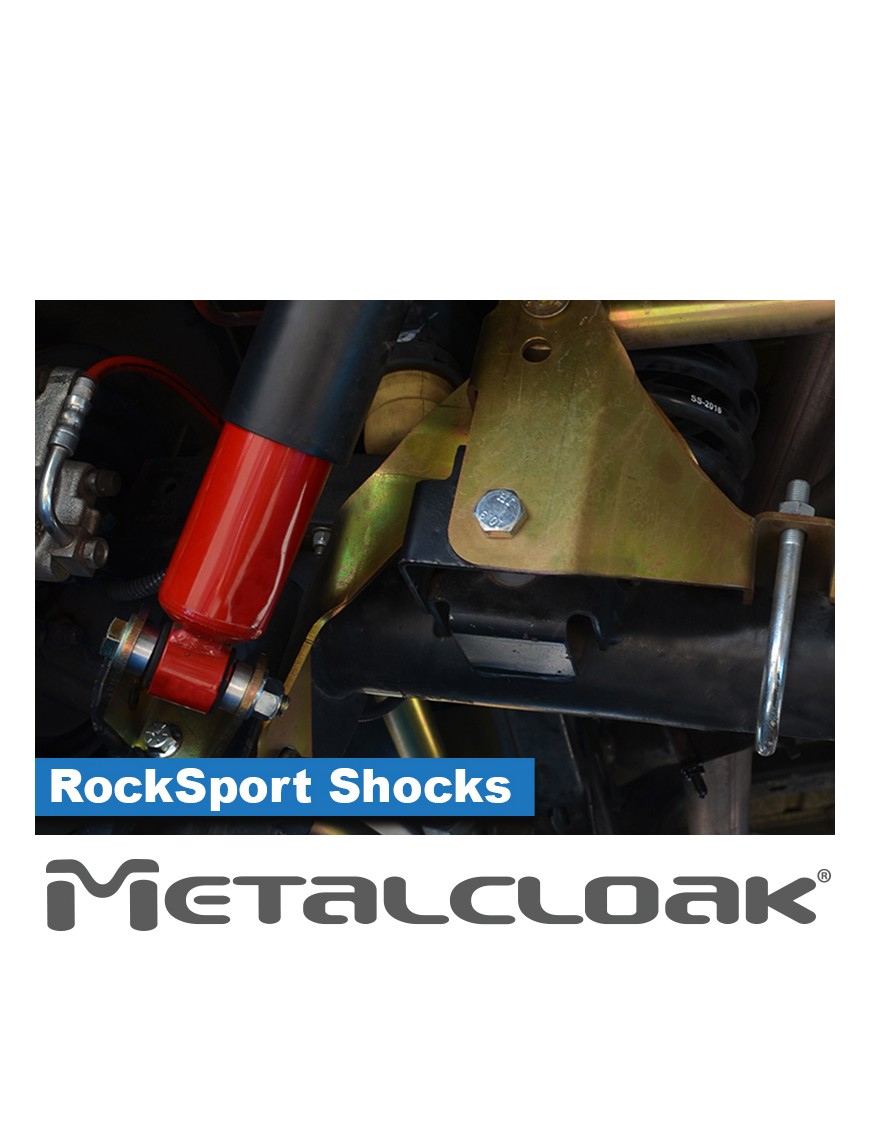 MetalCloak RockSport RED Long(er) – tylne amortyzatory z relokacją, JK