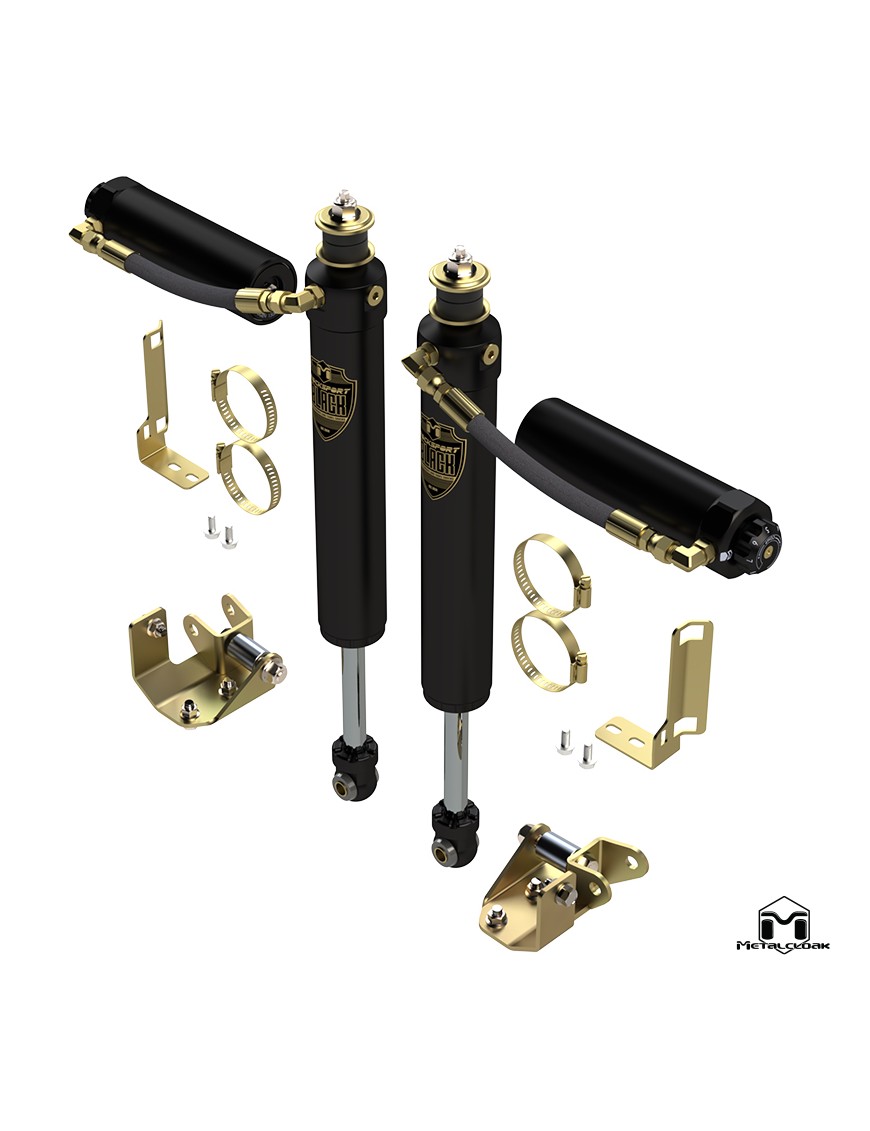 MetalCloak RockSport BLACK Long(er) – przednie amortyzatory, JK