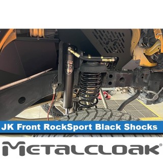 MetalCloak RockSport BLACK Long(er) – przednie amortyzatory, JK - ujęcie 2