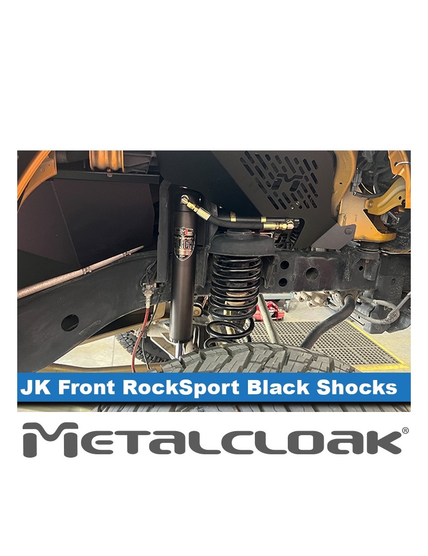 MetalCloak RockSport BLACK Long(er) – przednie amortyzatory, JK